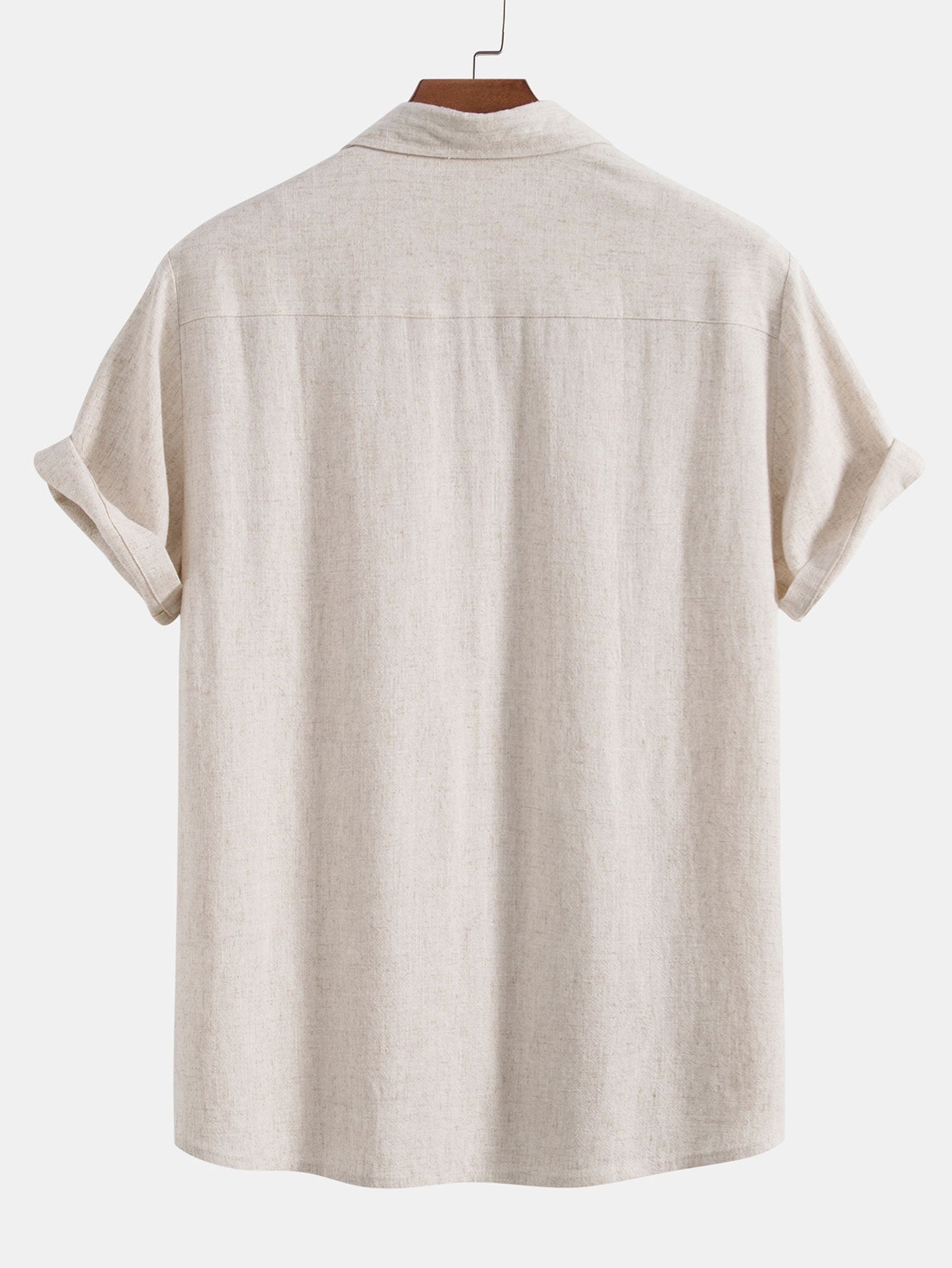 Chemise boutonnée en mélange de lin et de rayonne – Tenue d'été décontractée