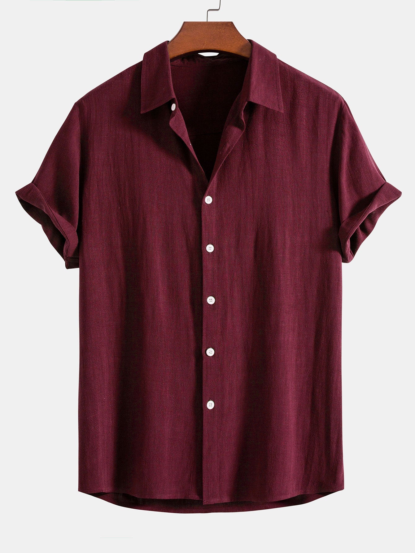 Chemise boutonnée en mélange de lin et de rayonne – Tenue d'été décontractée