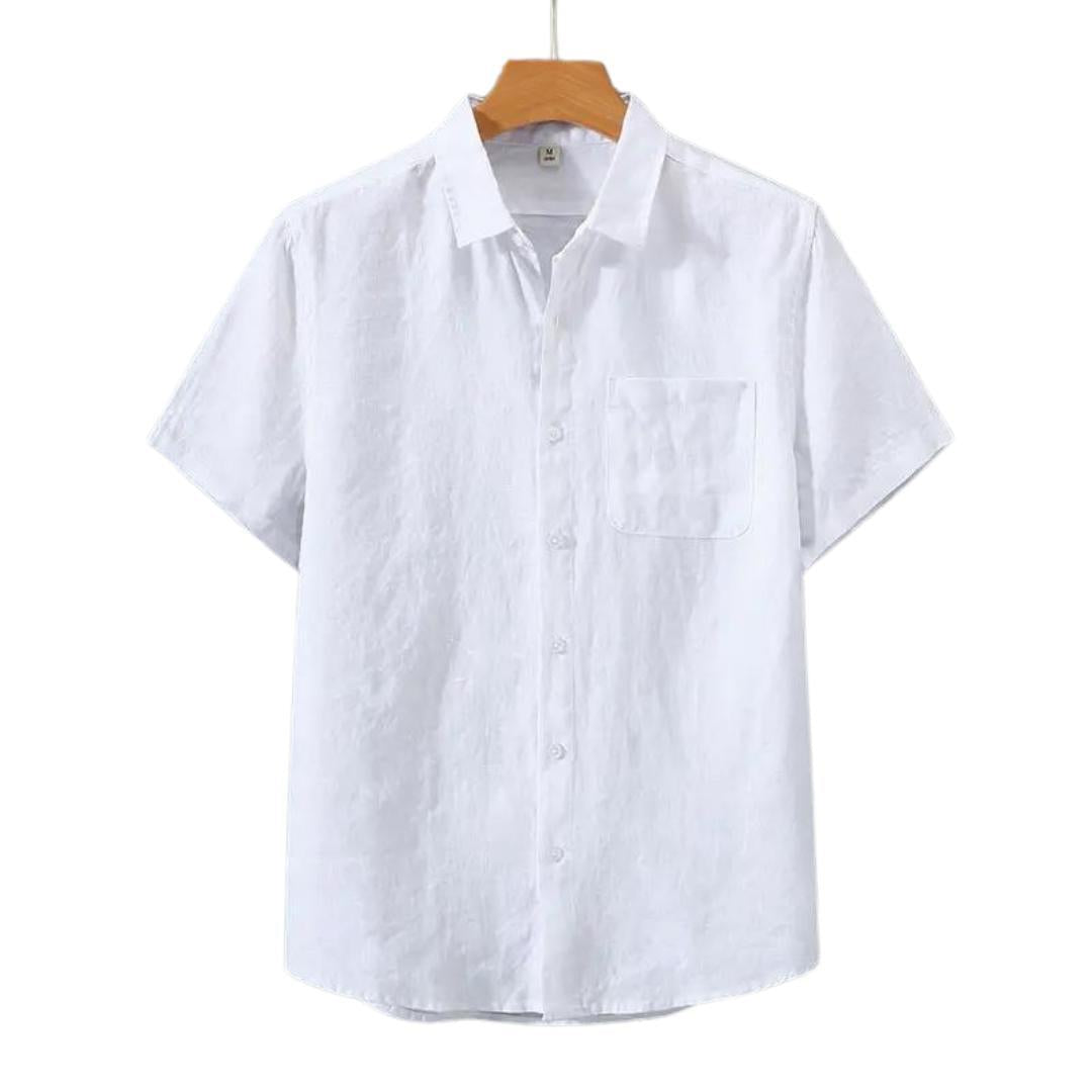 Chemise décontractée en lin et coton pour homme – Style estival léger