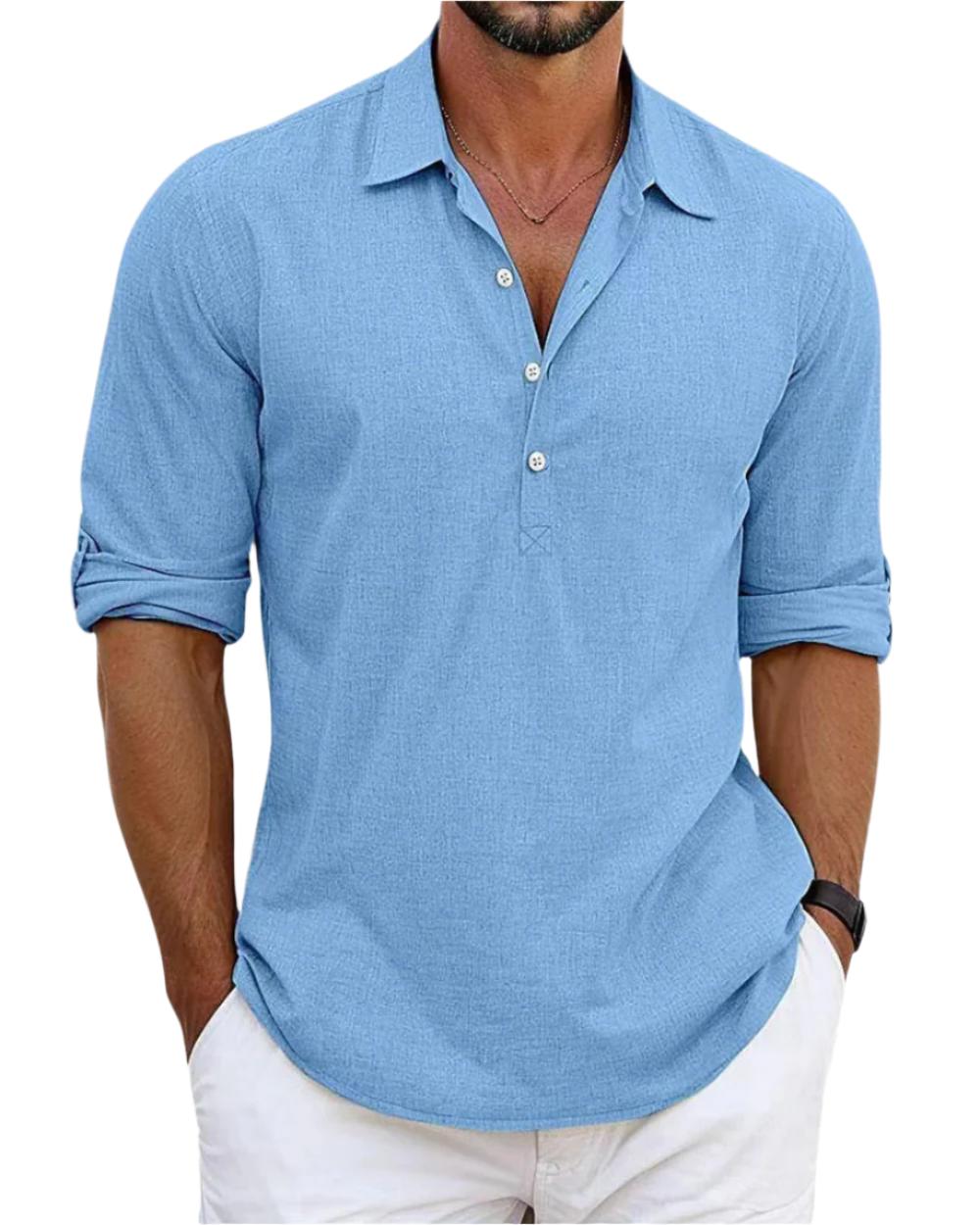 Chemise en Lin Premium pour Homme – Élégance Légère d’Été