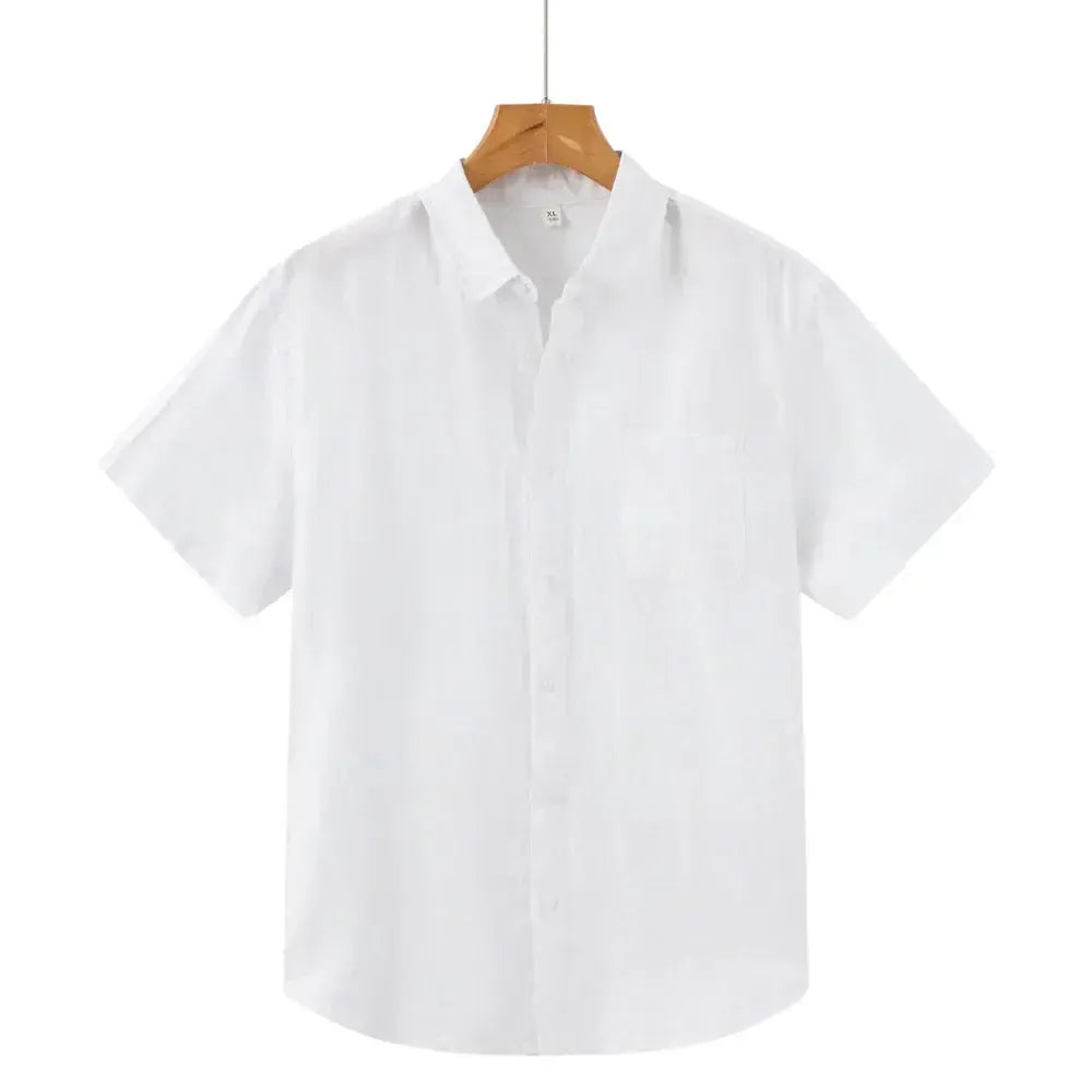 Chemise en lin essentielle pour homme – Style décontracté et léger pour l'été