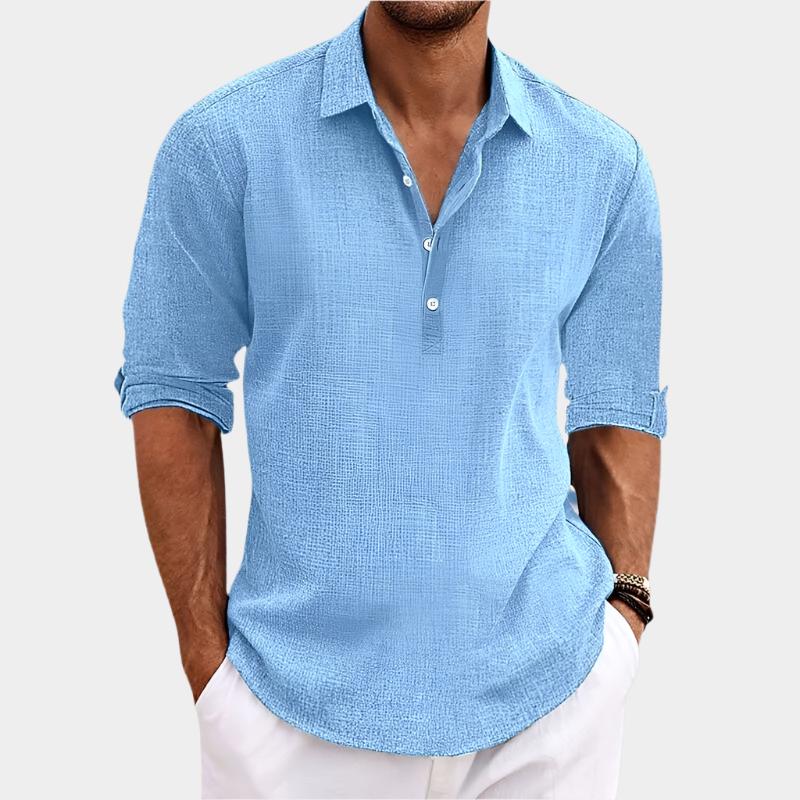Chemise homme coupe ample et décontractée en tissu respirant, idéale au quotidien