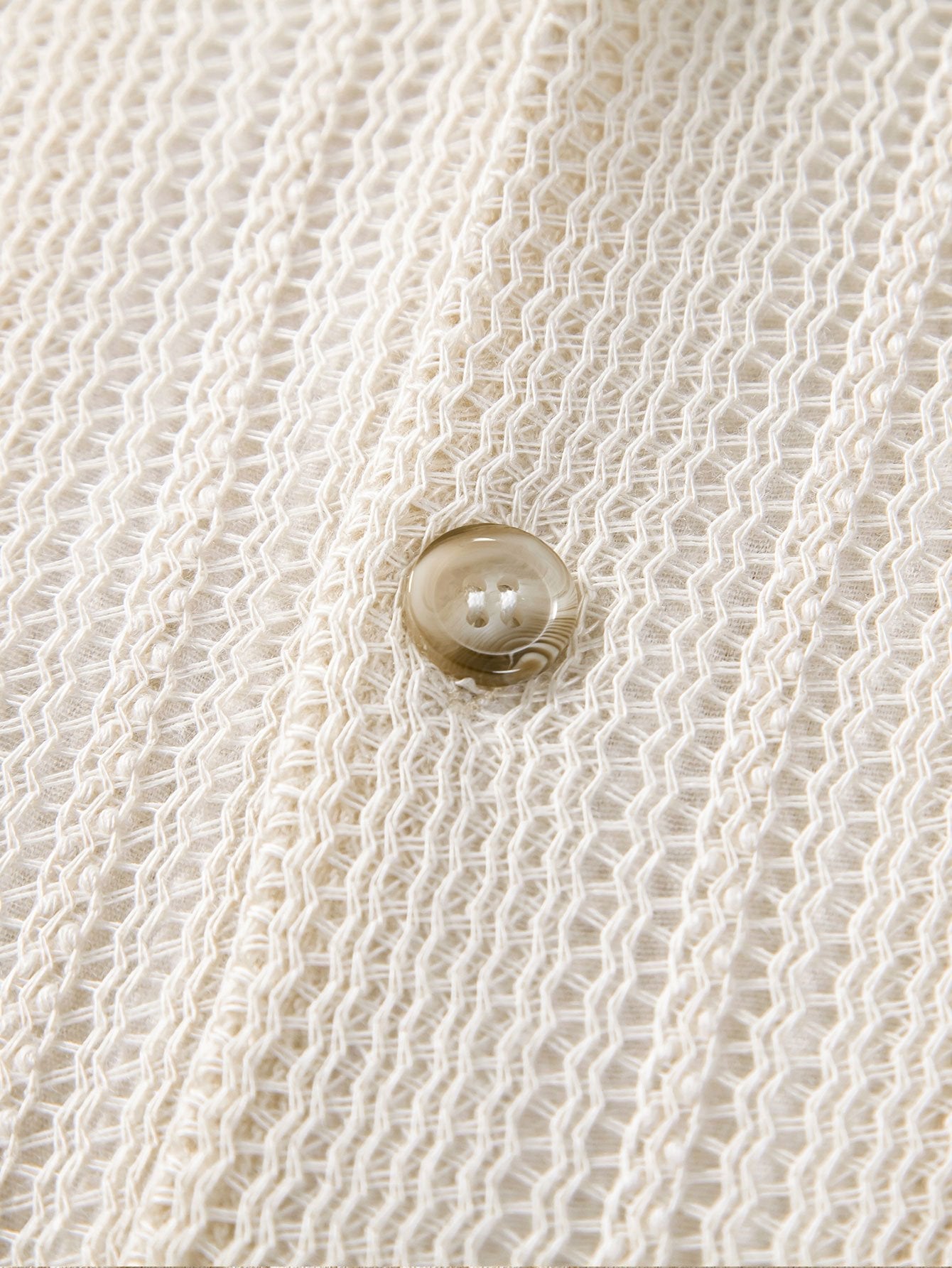 Chemise texturée à col cubain – Tenue décontractée d'été à manches courtes pour homme