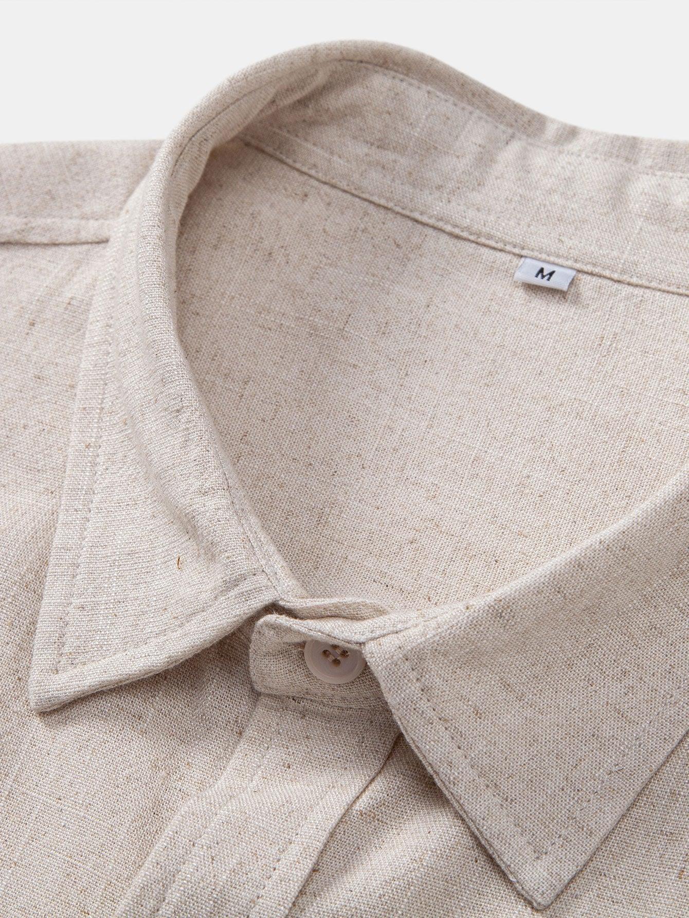 Chemise utilitaire en lin et rayonne et pantalon droit – Ensemble d'été pour homme