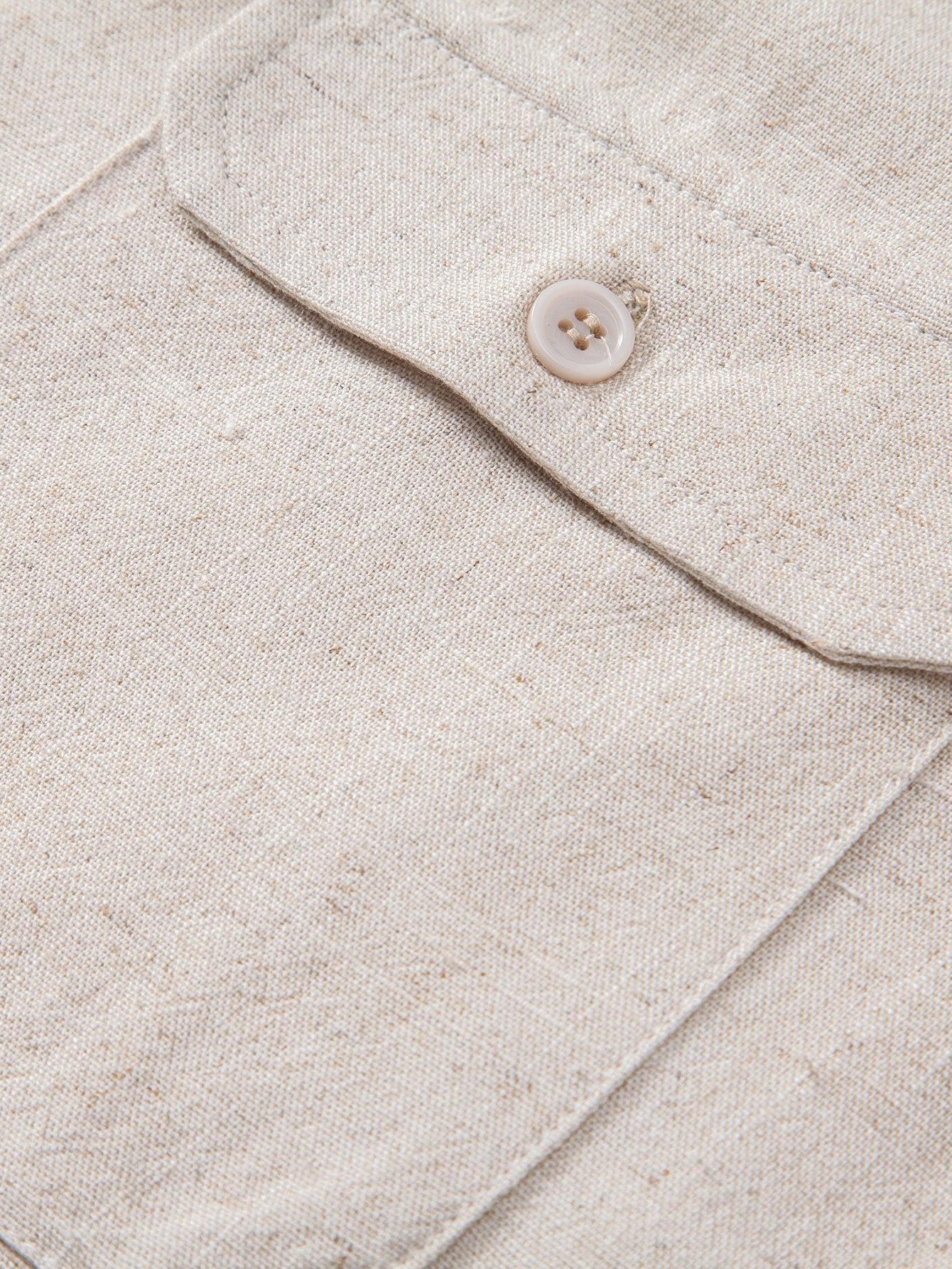 Chemise utilitaire en lin et rayonne et pantalon droit – Ensemble d'été pour homme