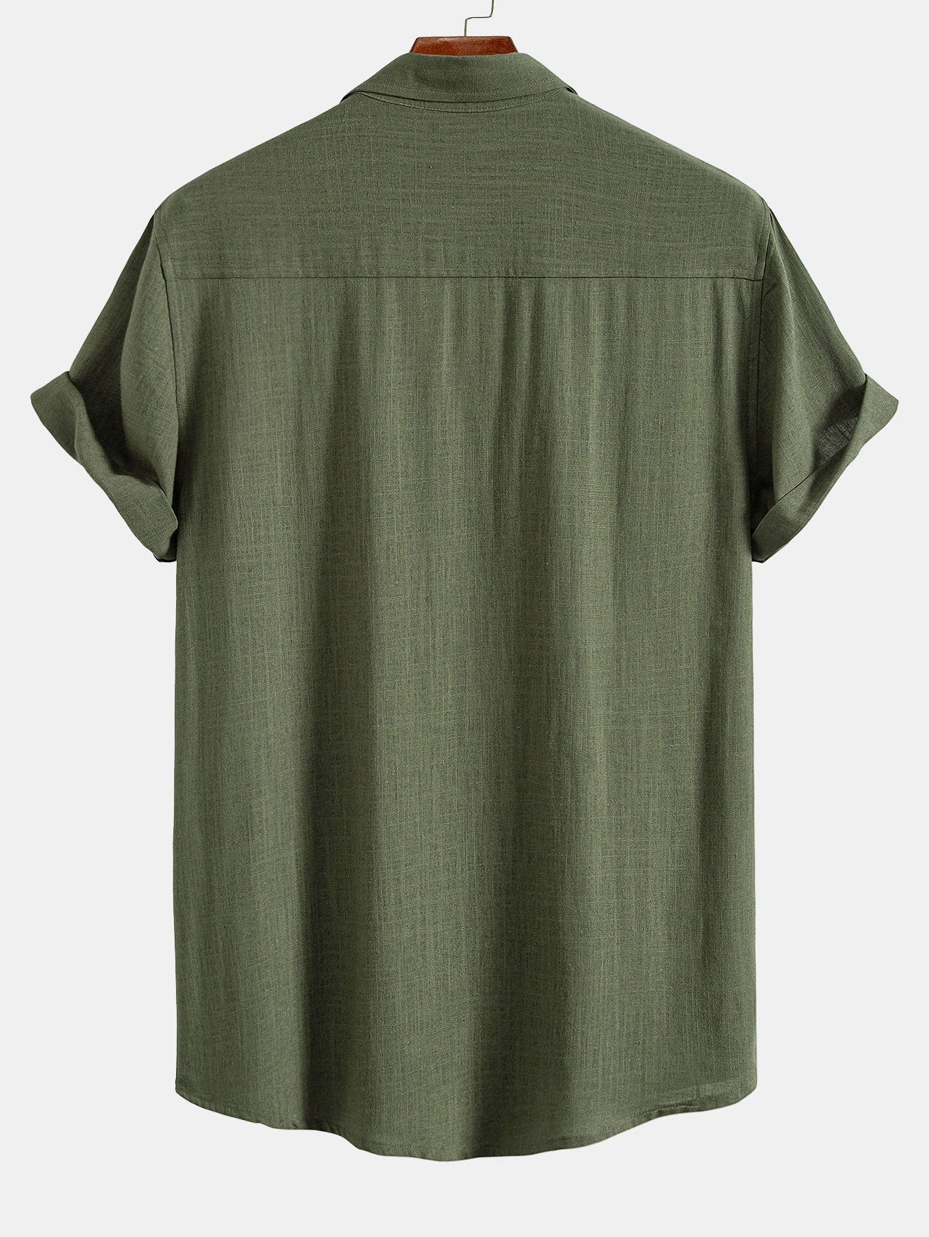 Chemise utilitaire en lin et rayonne et pantalon droit – Ensemble d'été pour homme