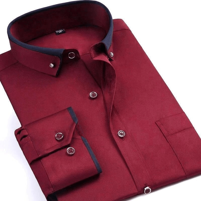 Chemise pour homme à double col et patte de boutonnage – Un style classique pour l'élégance et le confort 4
