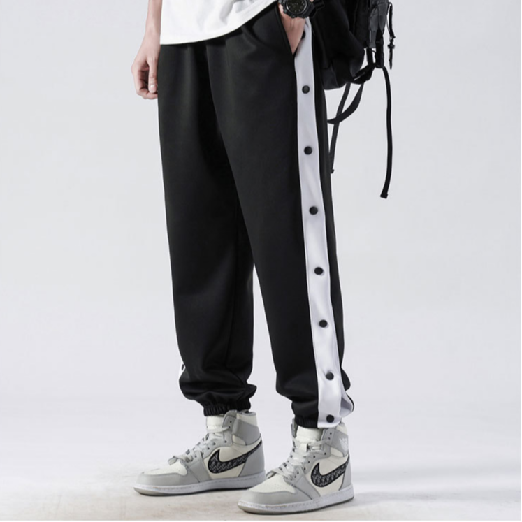 Pantalon de survêtement à boutons-pression – Style urbain décontracté