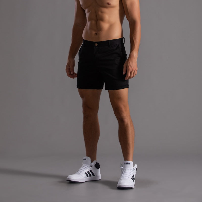 Shorts courts élégants avec style chino pour hommes et confort chic