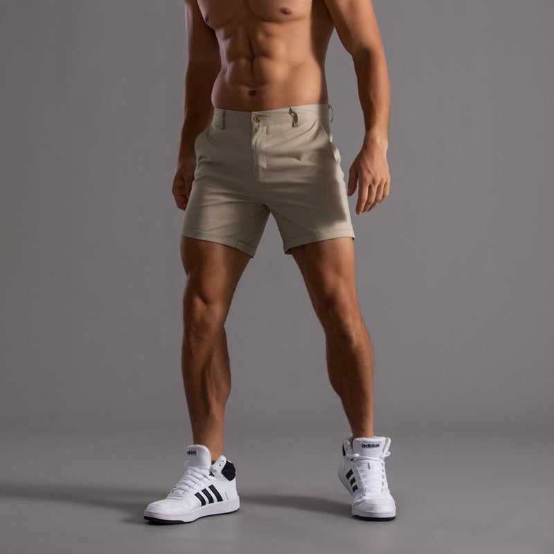 Shorts courts élégants avec style chino pour hommes et confort chic