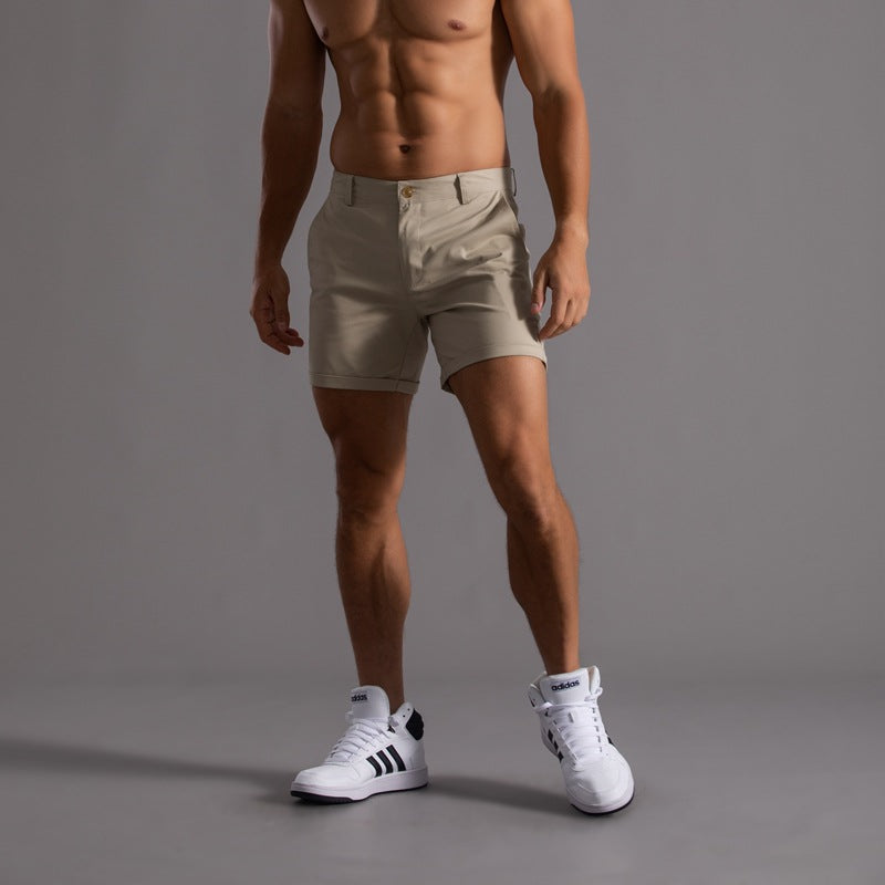 Shorts courts élégants avec style chino pour hommes et confort chic
