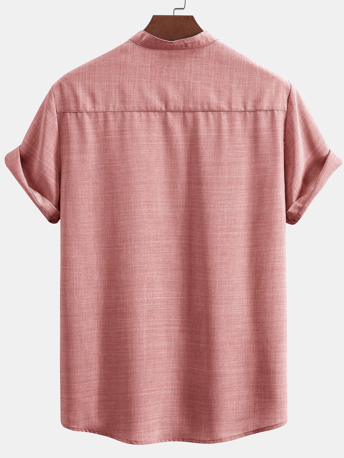 Chemise à col montant et short deux ensembles pour un style estival décontracté
