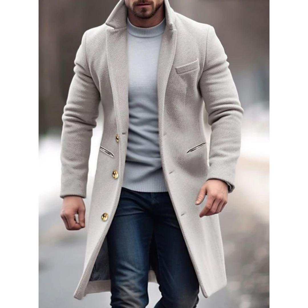 Éloi – Manteau trench long pour hommes, parfait pour l'hiver