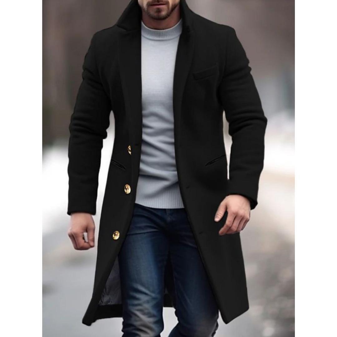 Éloi – Manteau trench long pour hommes, parfait pour l'hiver