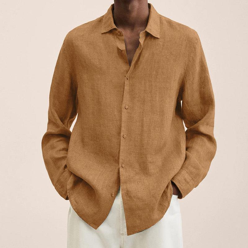 Emmanuel – Chemise en lin pour hommes, légère et élégante