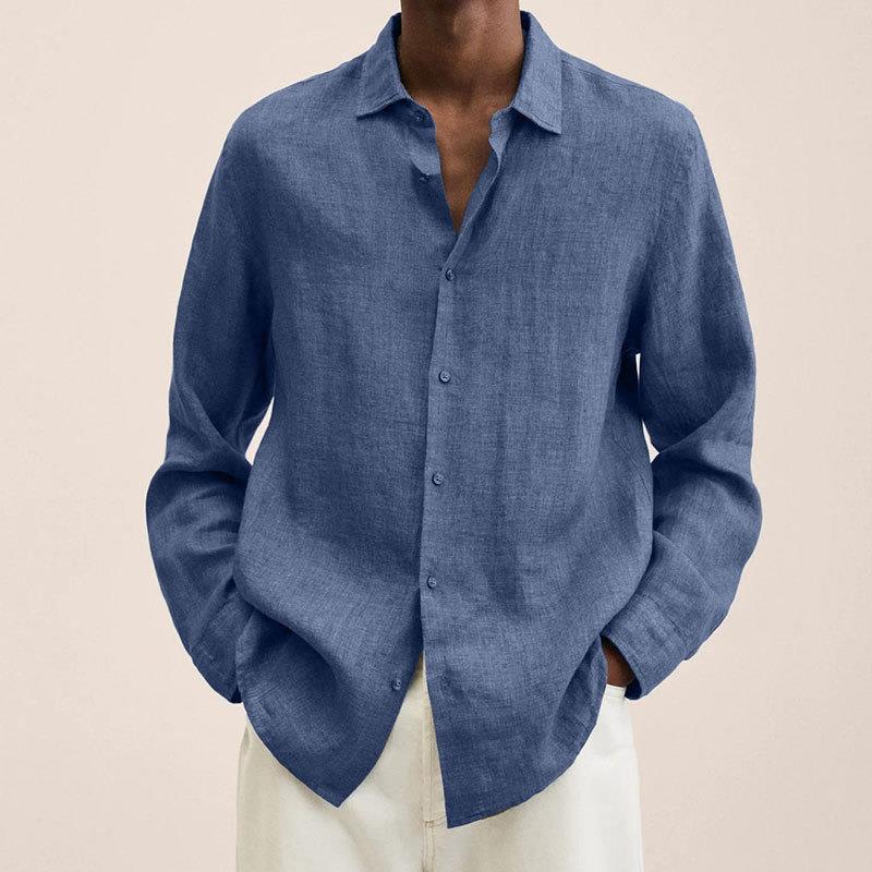 Emmanuel – Chemise en lin pour hommes, légère et élégante
