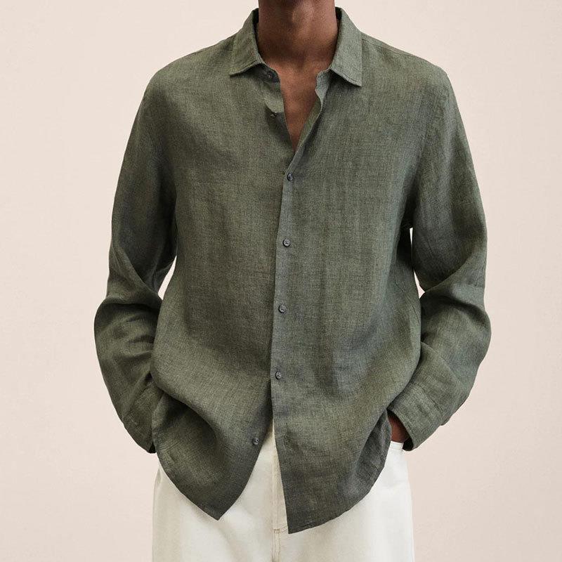 Emmanuel – Chemise en lin pour hommes, légère et élégante