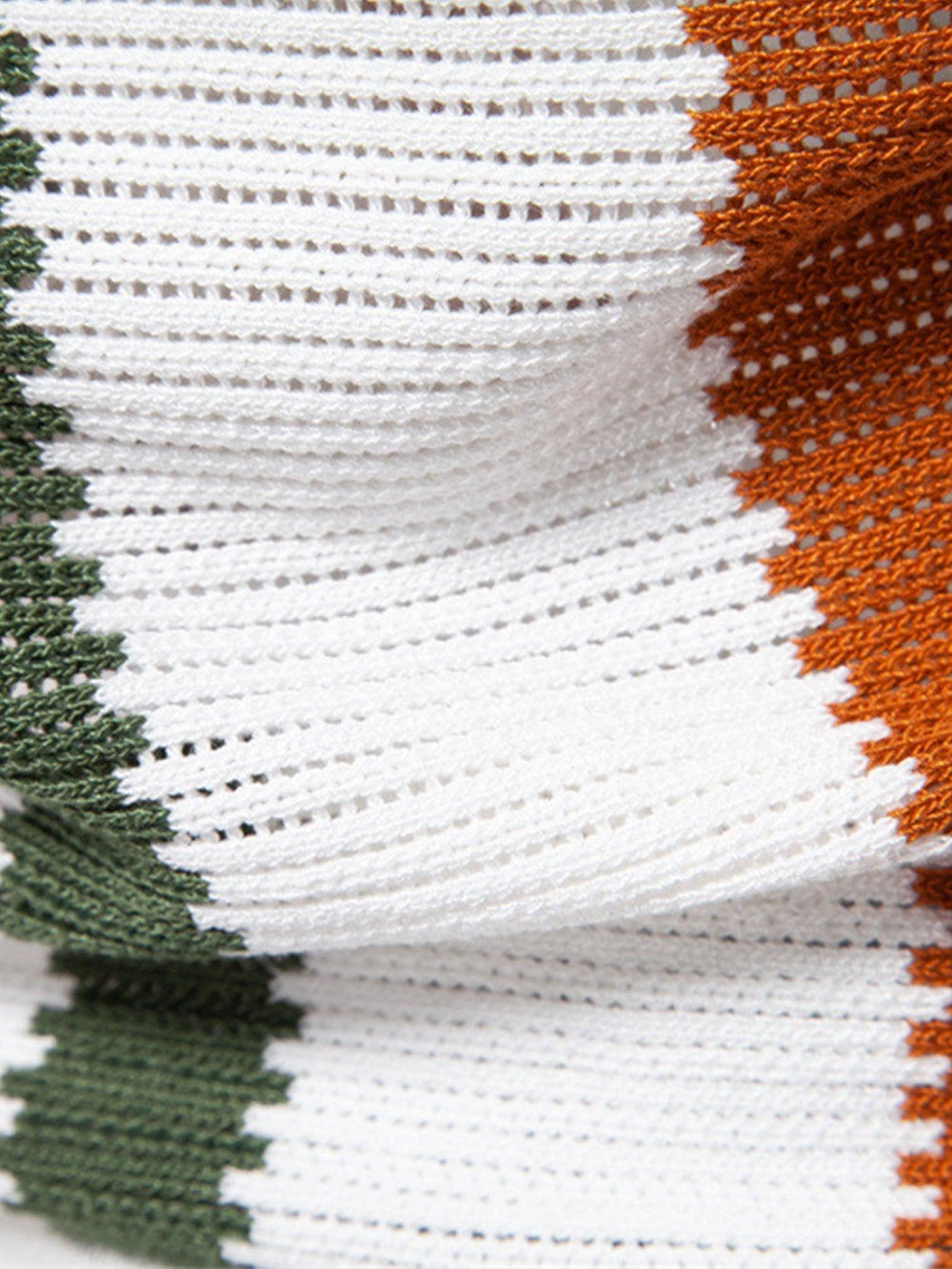 Ensemble Polo Rayé Col V en Maille & Pantalon Lin Homme – Été Chic