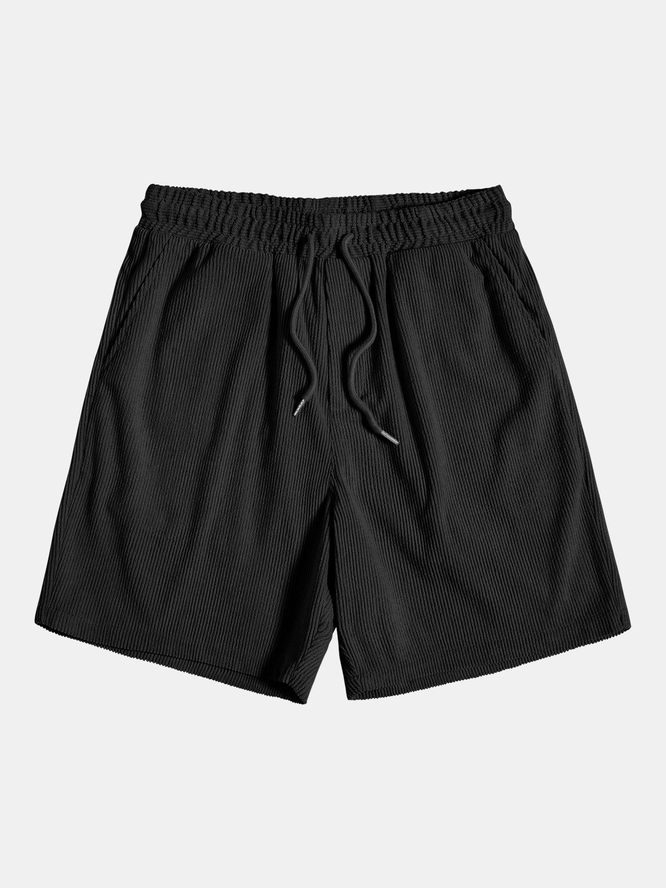 Ensemble chemise boutonnée et short en velours côtelé – Tenue d'été décontractée