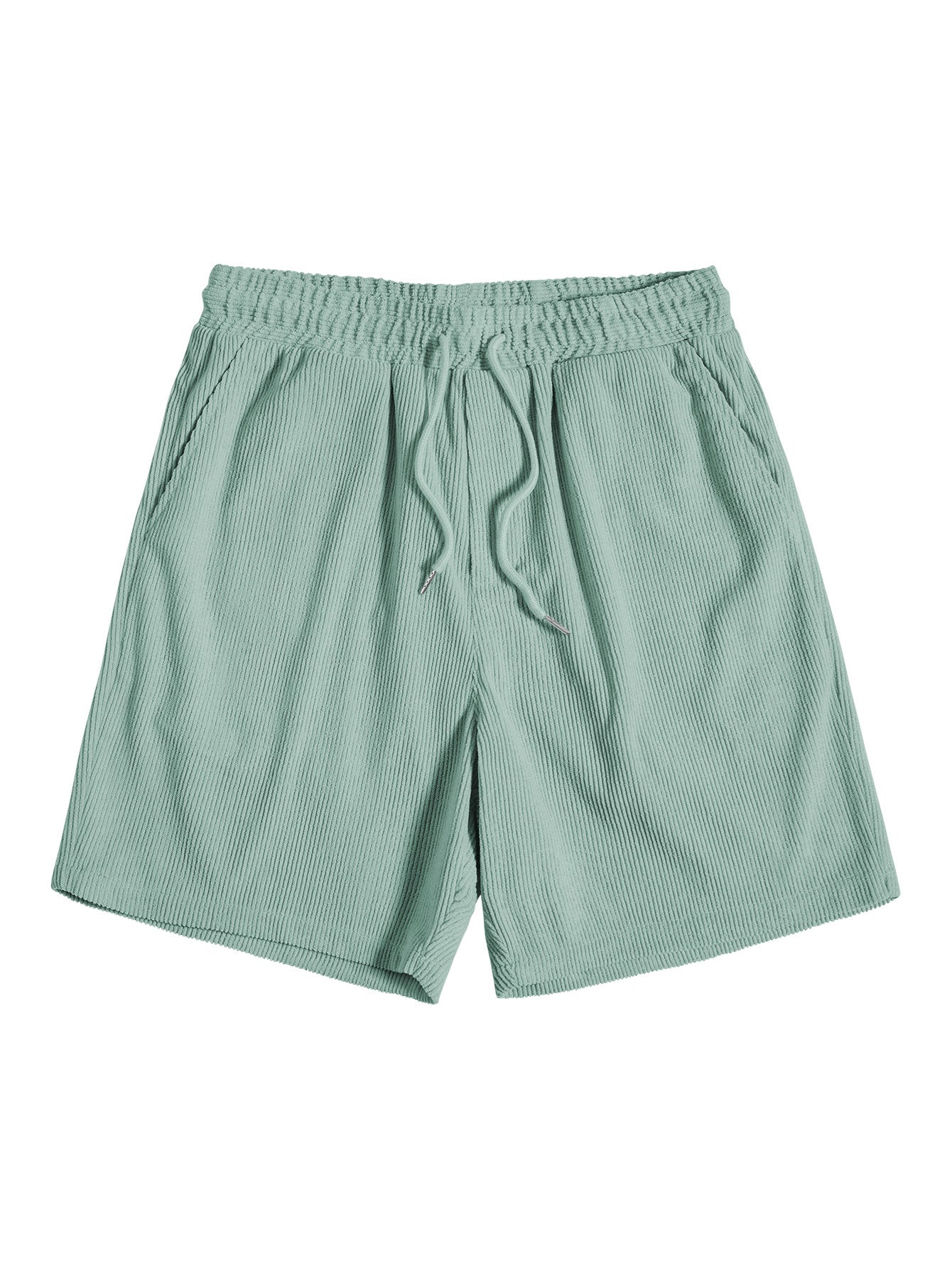 Ensemble chemise boutonnée et short en velours côtelé – Tenue d'été décontractée