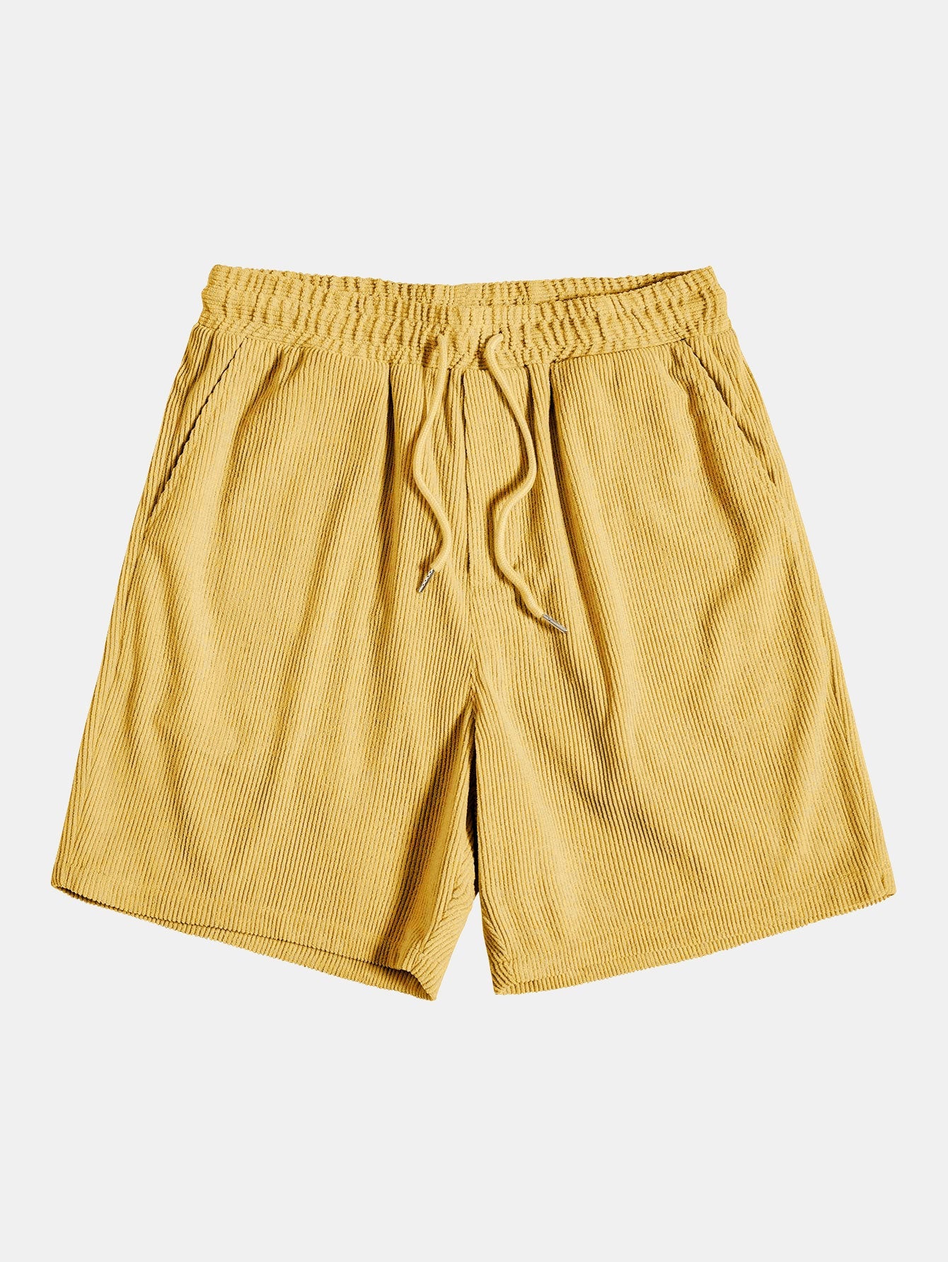 Ensemble chemise boutonnée et short en velours côtelé – Tenue d'été décontractée