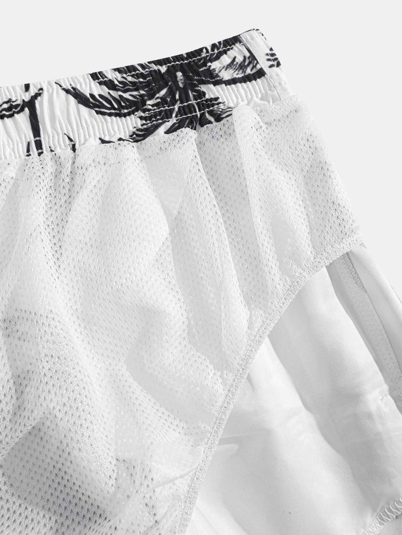 Ensemble chemise boutonnée et short imprimé palmiers – Ensemble d'été pour homme