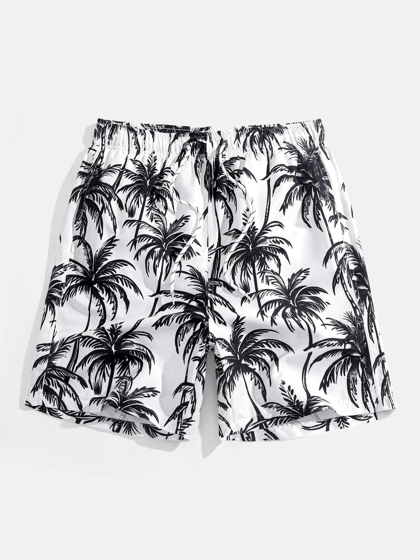 Ensemble chemise boutonnée et short imprimé palmiers – Ensemble d'été pour homme