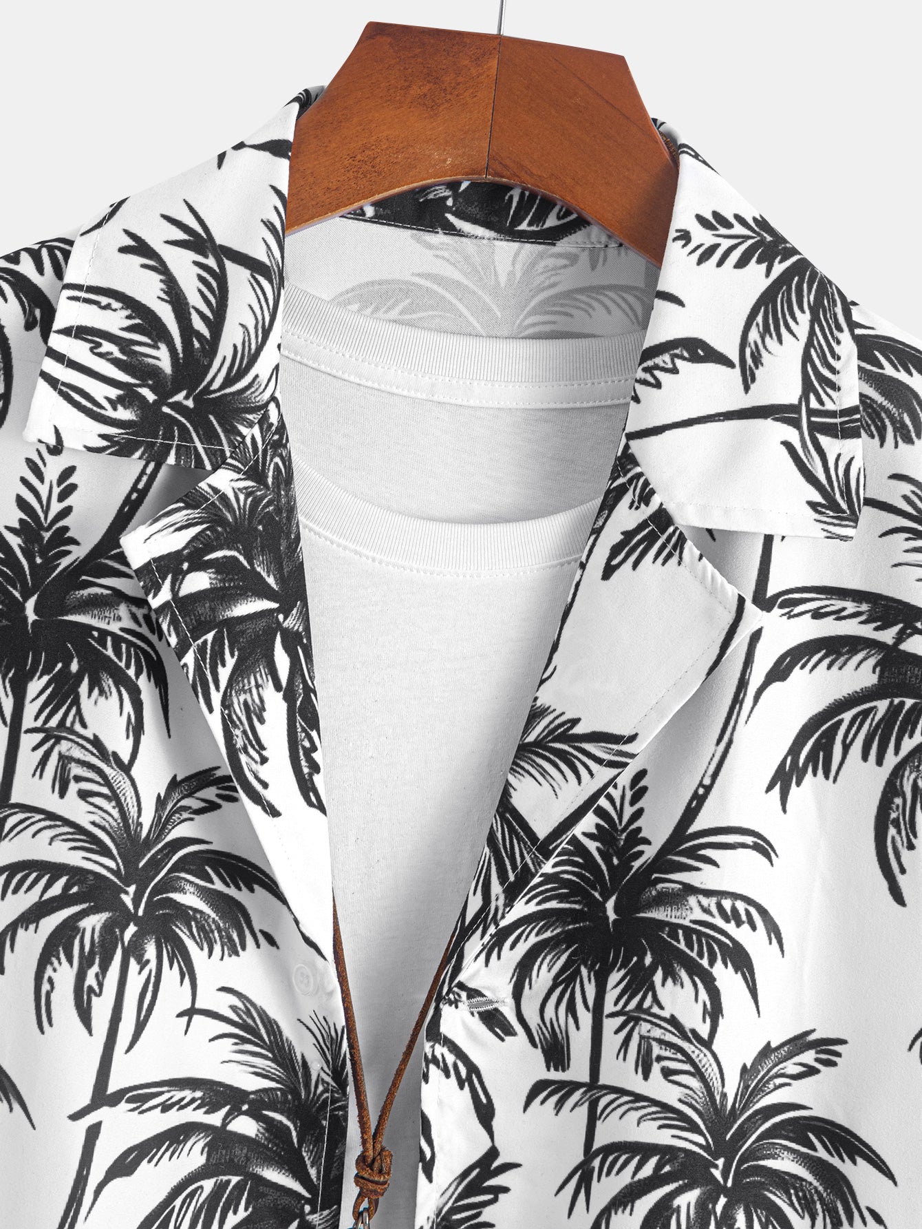 Ensemble chemise boutonnée et short imprimé palmiers – Ensemble d'été pour homme