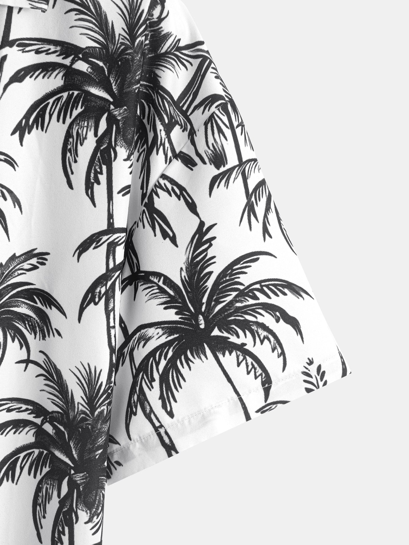 Ensemble chemise boutonnée et short imprimé palmiers – Ensemble d'été pour homme