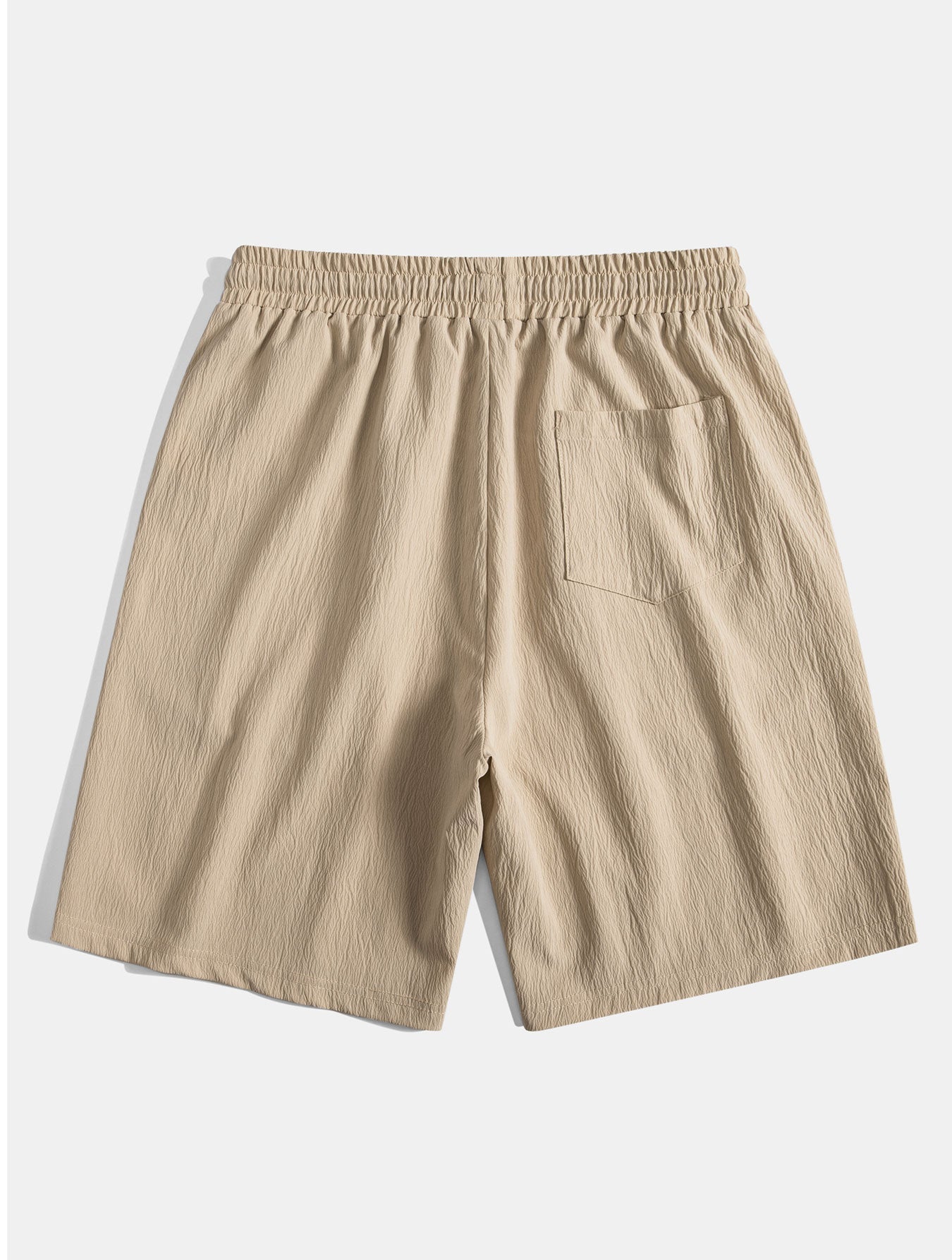 Ensemble chemise cubaine en jacquard géométrique et short froissé à cordon de serrage