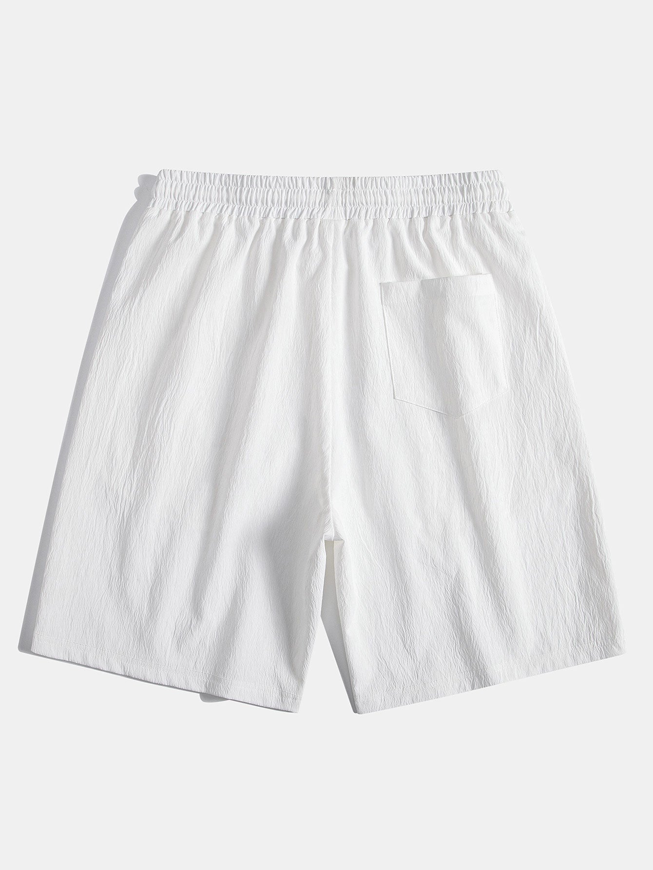 Ensemble chemise cubaine en jacquard géométrique et short froissé à cordon de serrage