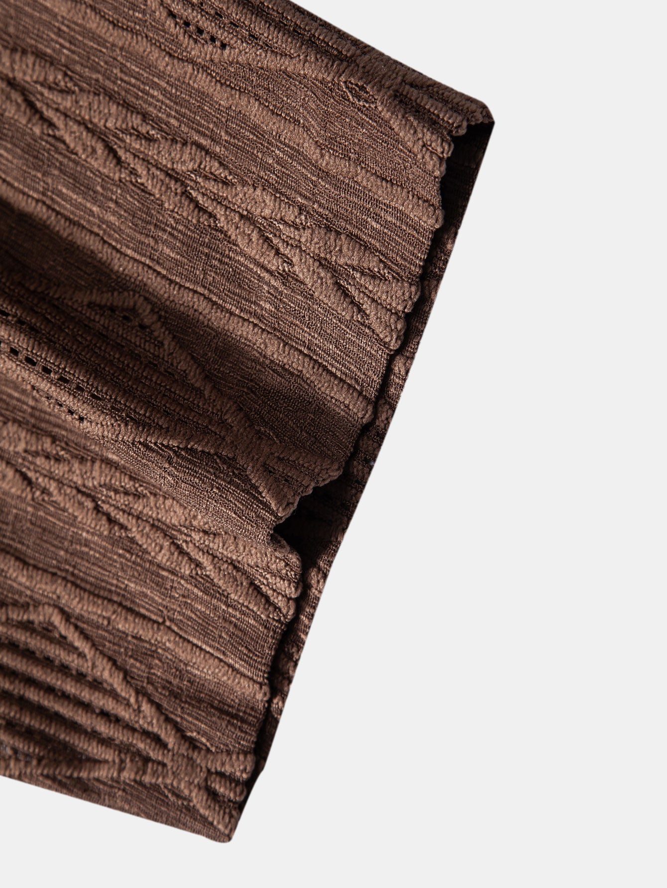 Ensemble chemise cubaine en jacquard géométrique et short froissé à cordon de serrage