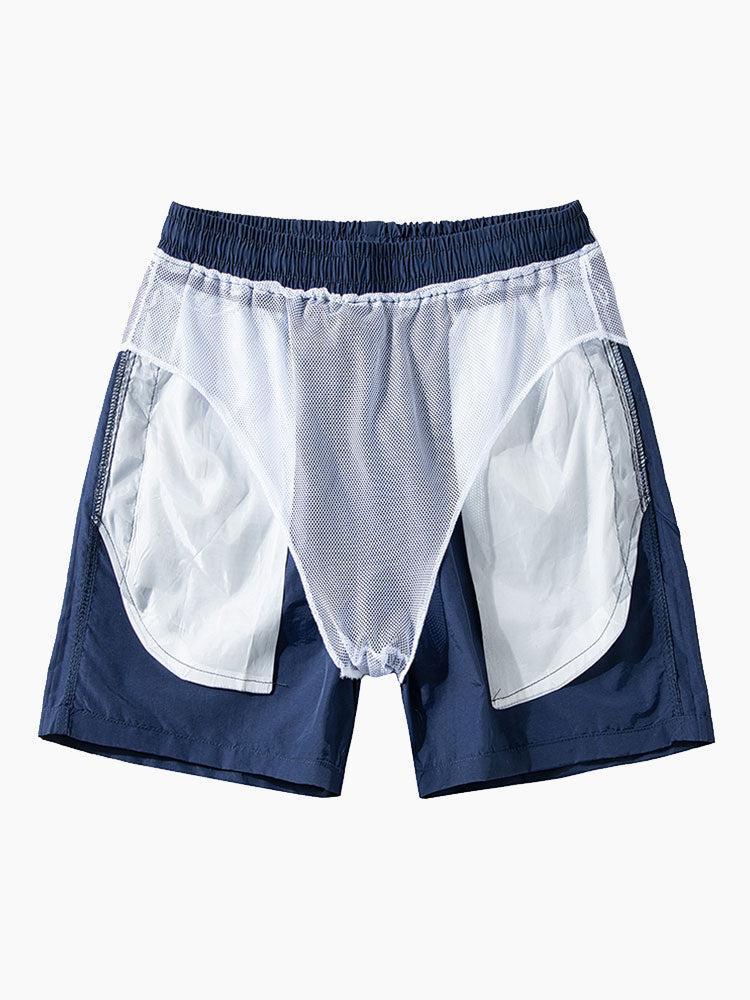 Ensemble chemise et short de bain à imprimé géométrique – Tenue de plage d'été
