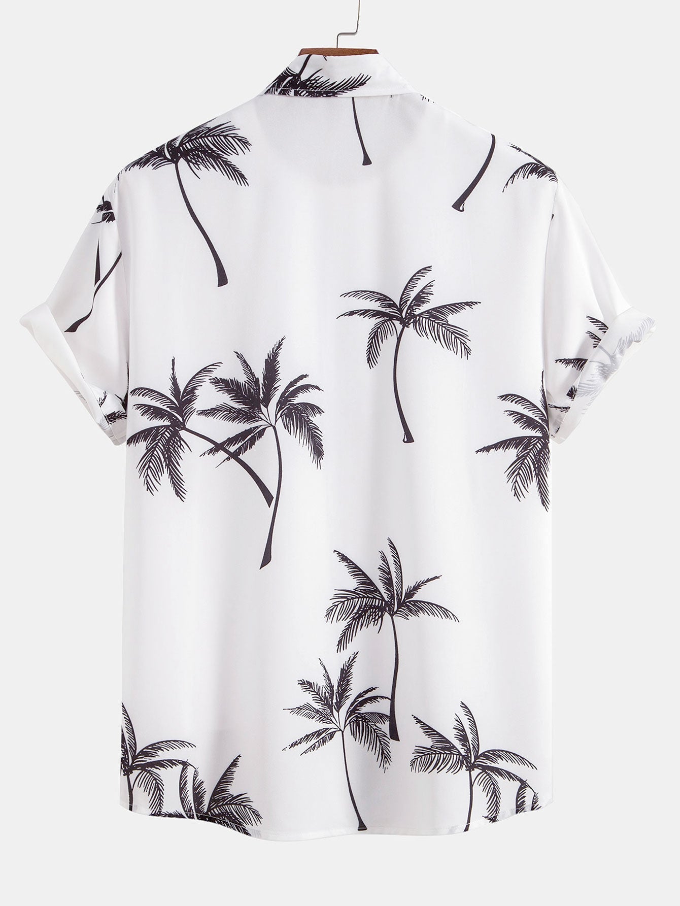 Ensemble chemise et short imprimé palmiers – Tenue d'été décontractée pour homme