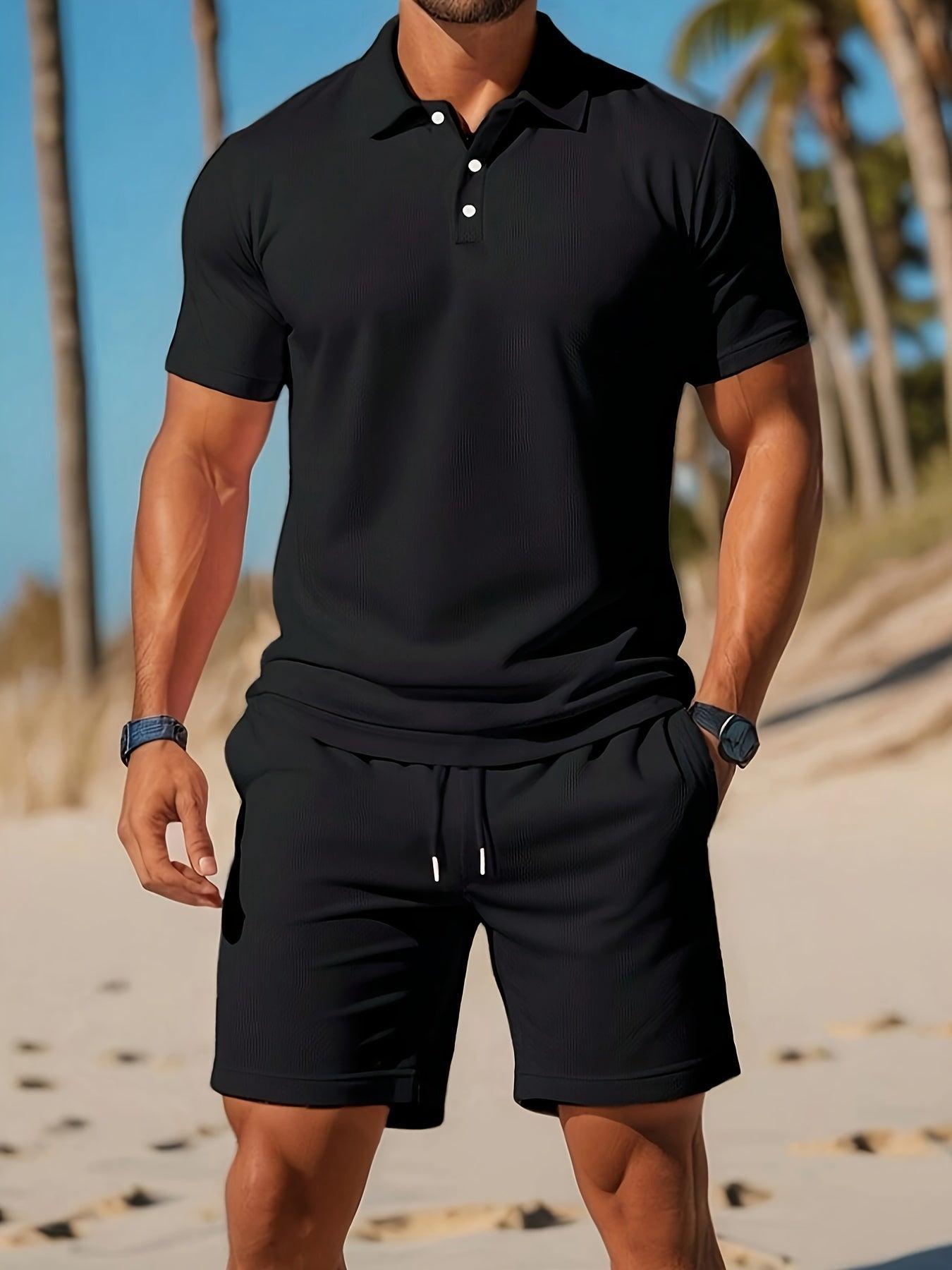 Ensemble polo et short luxe – Tenue d’été élégante pour homme