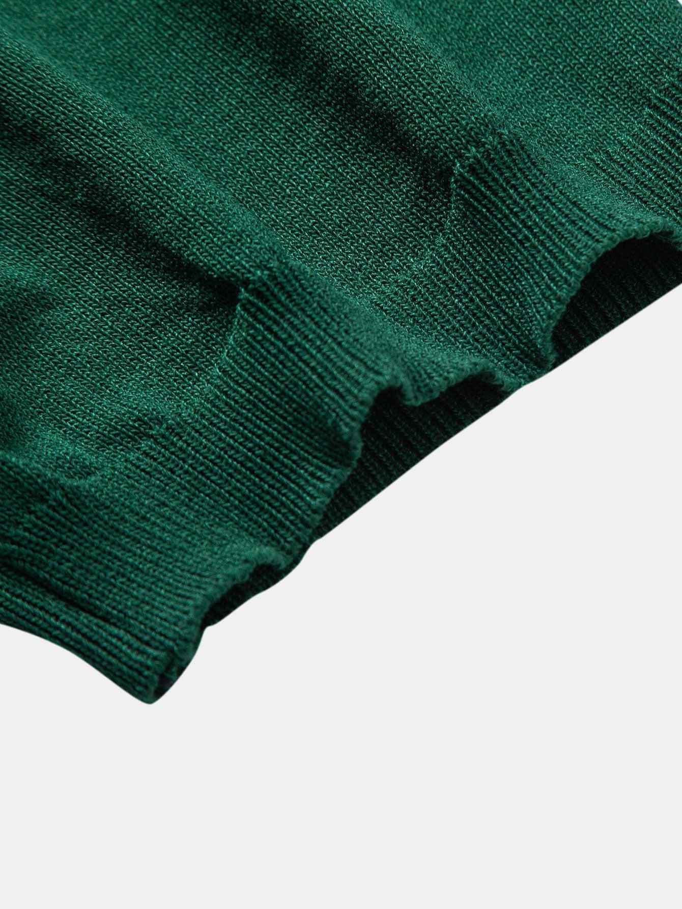 Ensemble polo rayé en tricot jacquard et pantalon côtelé pour homme