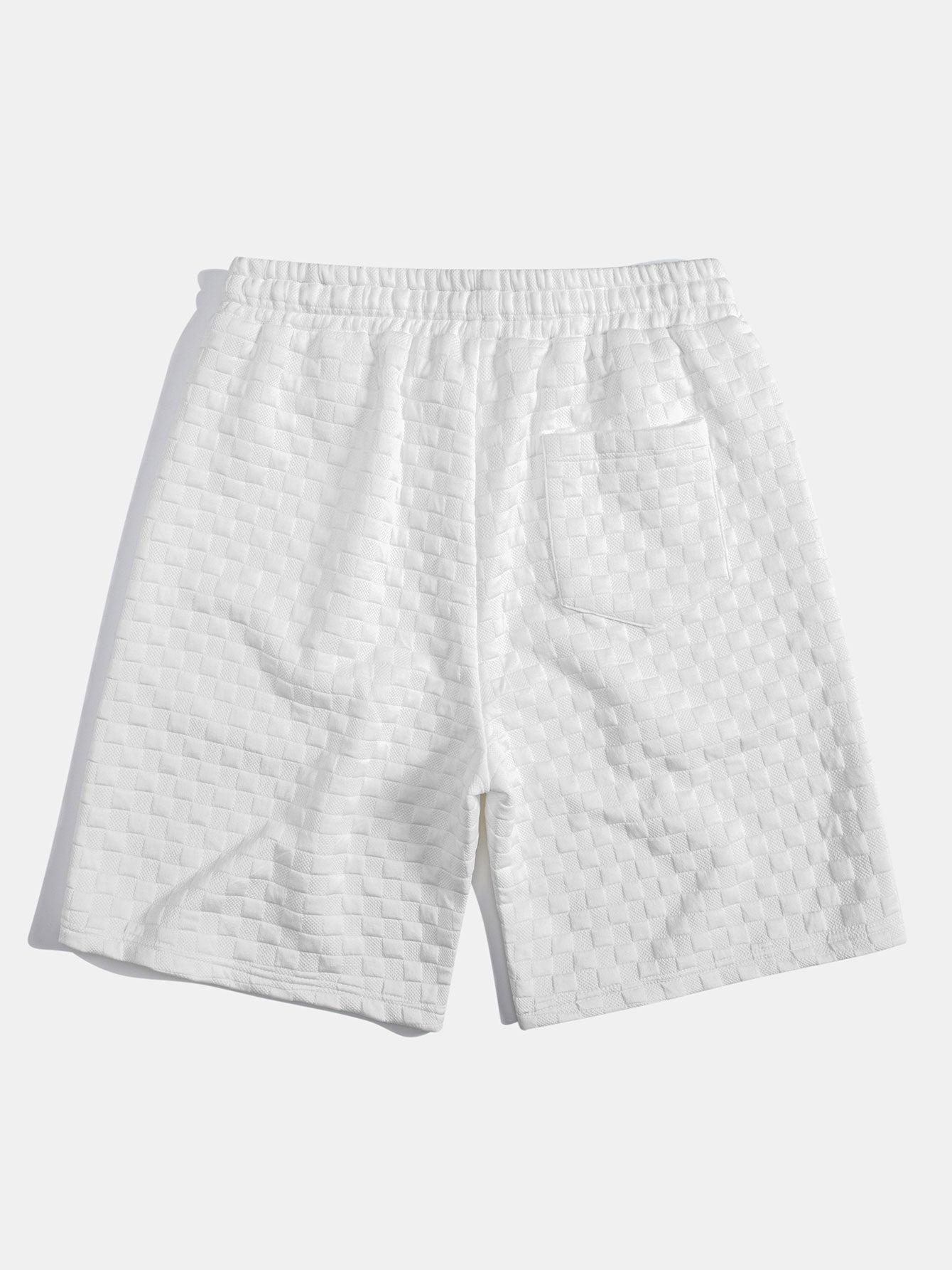 Ensemble sweat à capuche et short en jacquard à damier – Ensemble décontracté d'été