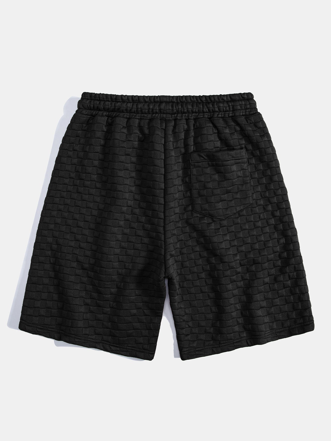 Ensemble sweat à capuche et short en jacquard à damier – Ensemble décontracté d'été