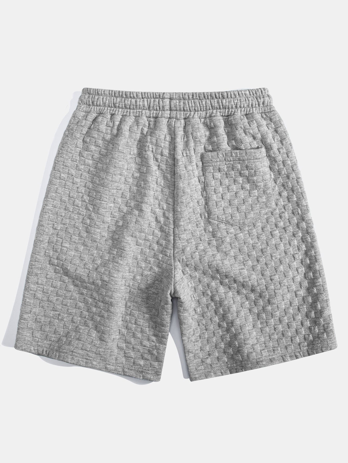 Ensemble sweat à capuche et short en jacquard à damier – Ensemble décontracté d'été