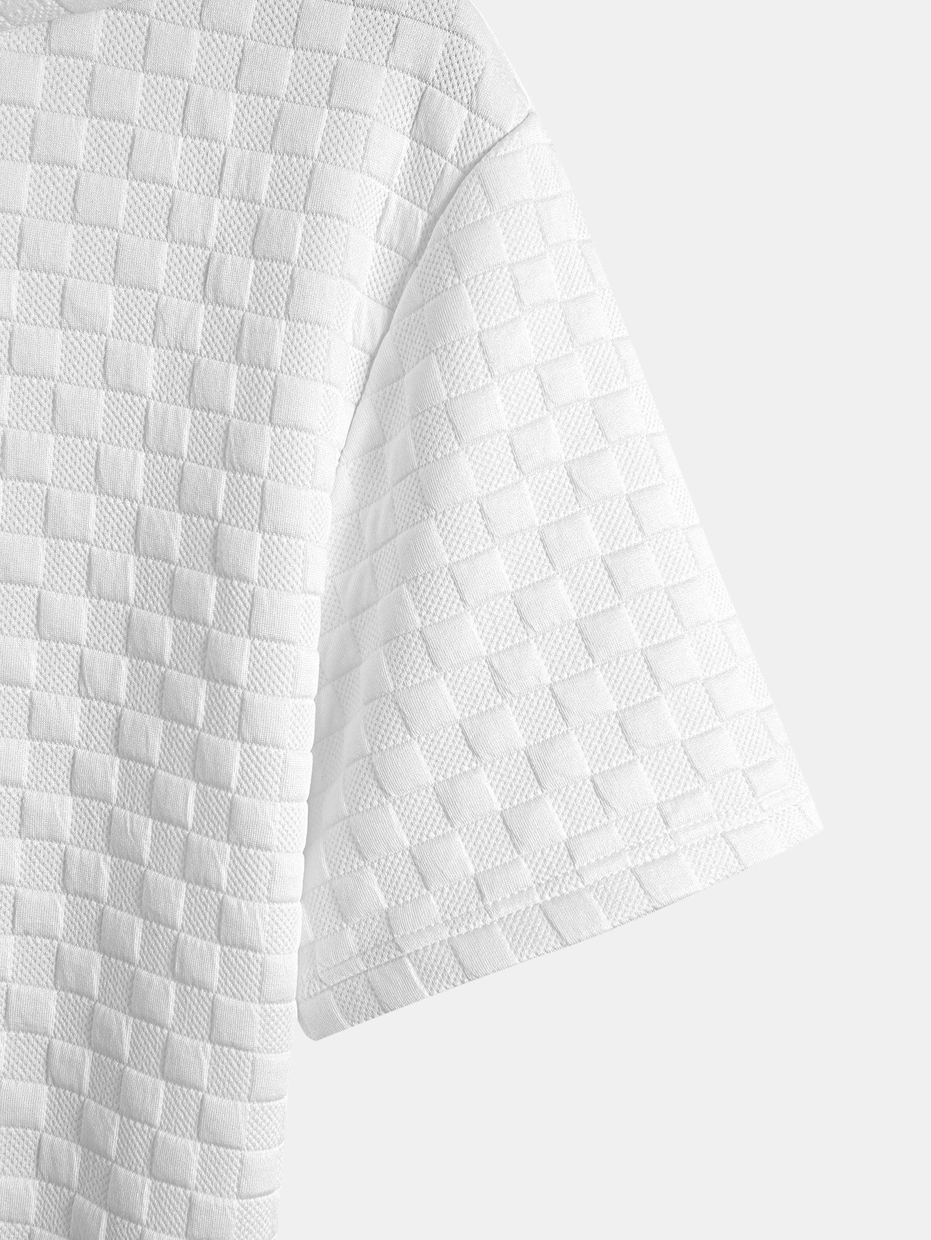 Ensemble sweat à capuche et short en jacquard à damier – Ensemble décontracté d'été