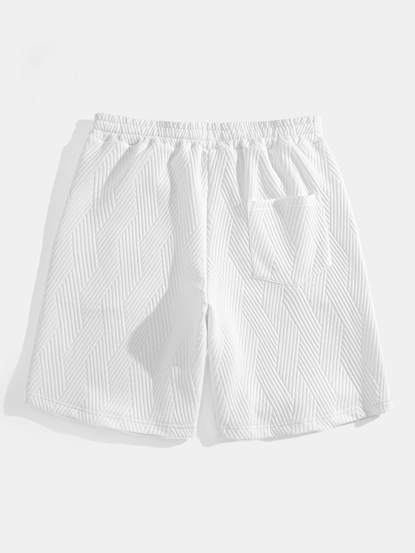 Ensemble sweat à capuche et short rayés en jacquard pour homme