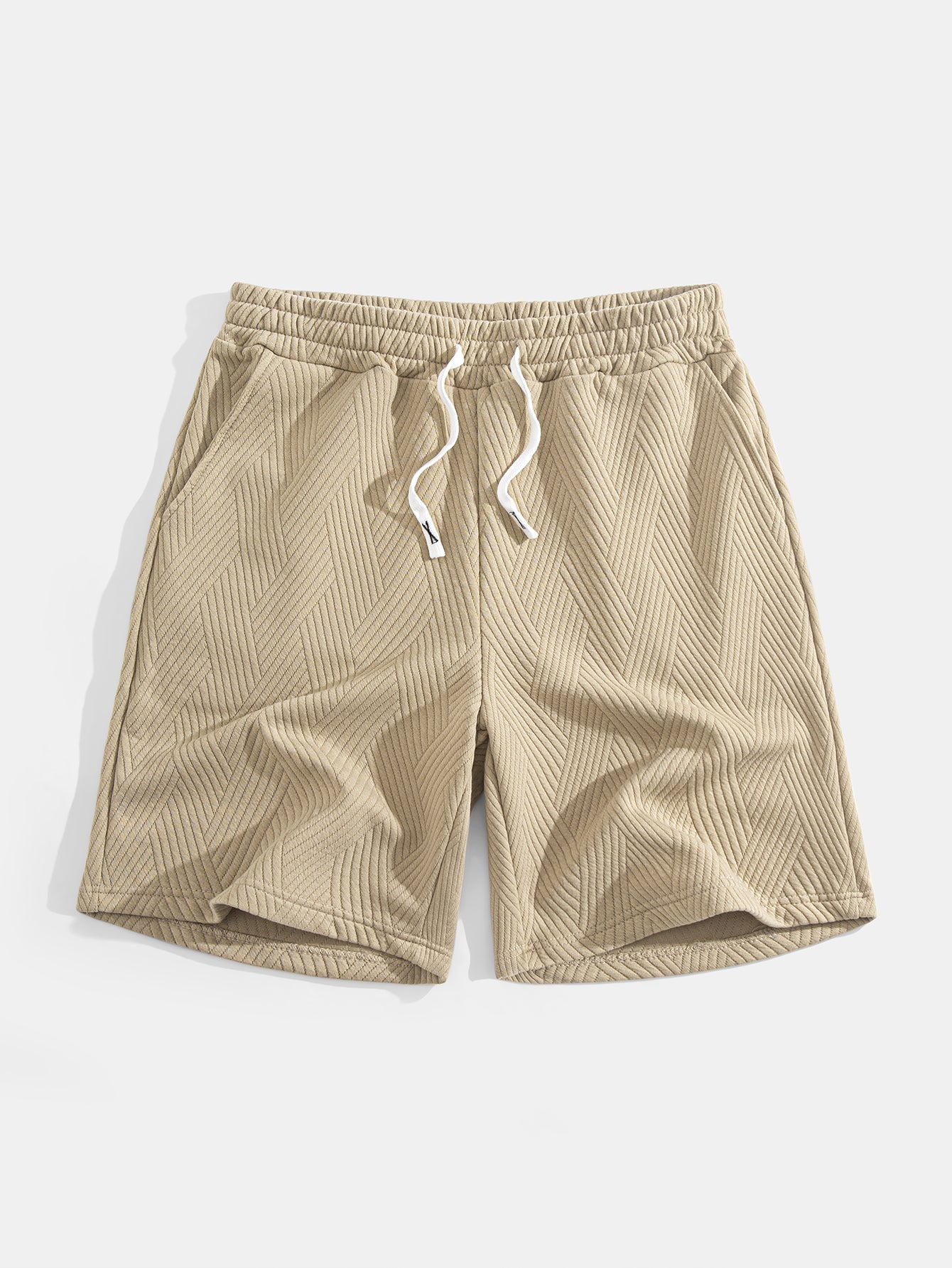 Ensemble sweat à capuche et short rayés en jacquard pour homme