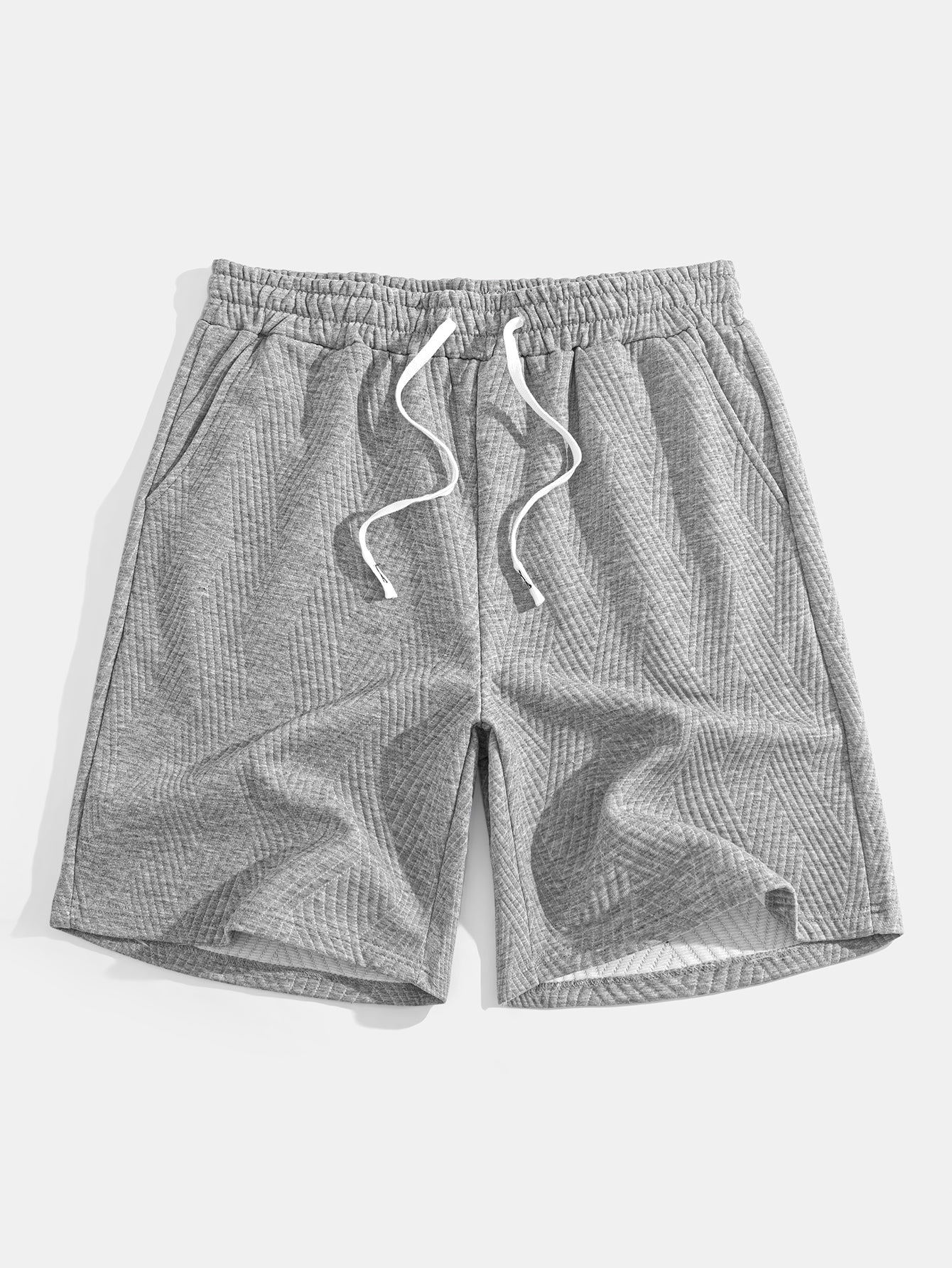 Ensemble sweat à capuche et short rayés en jacquard pour homme