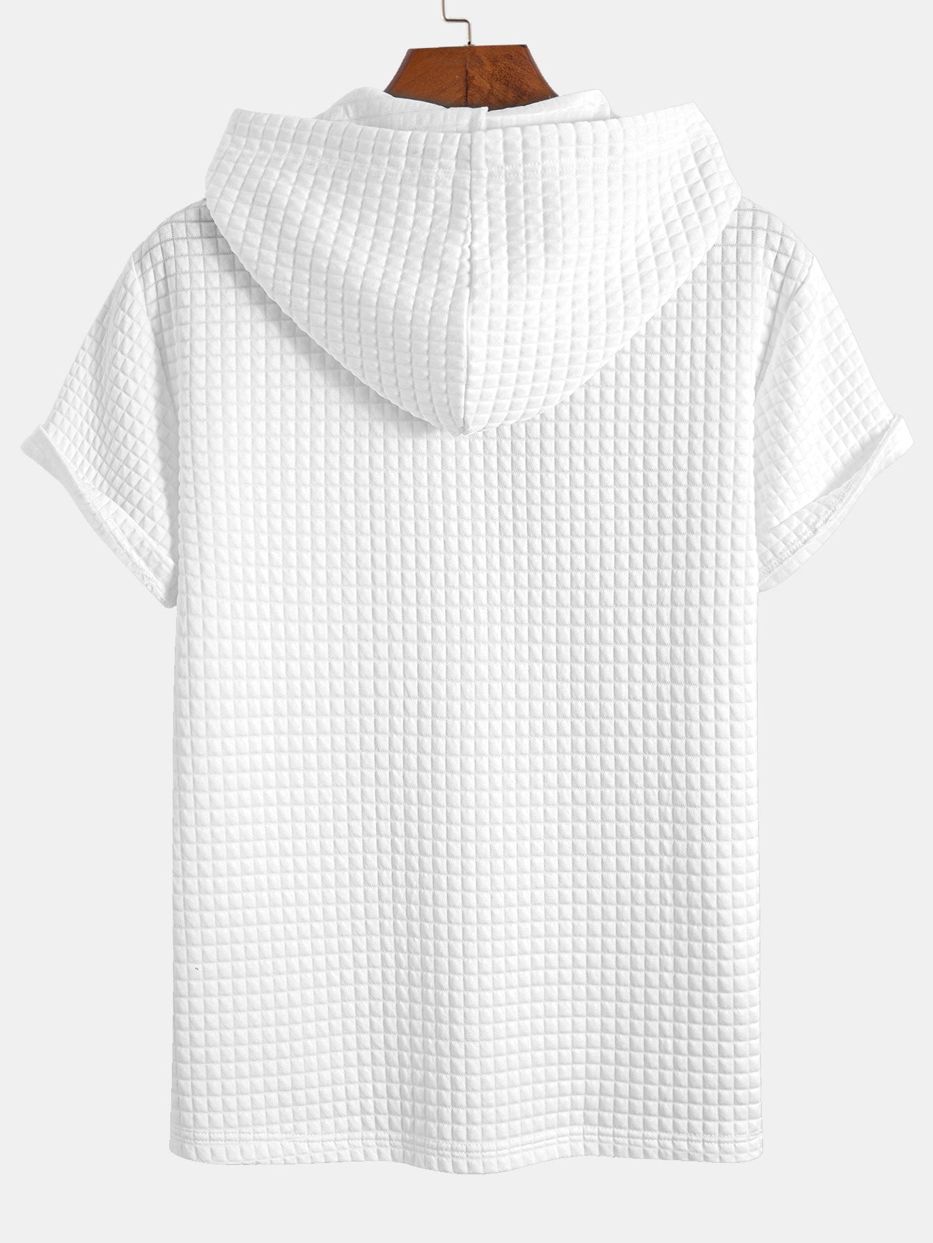 Ensemble t-shirt à capuche et short gaufré à poche kangourou