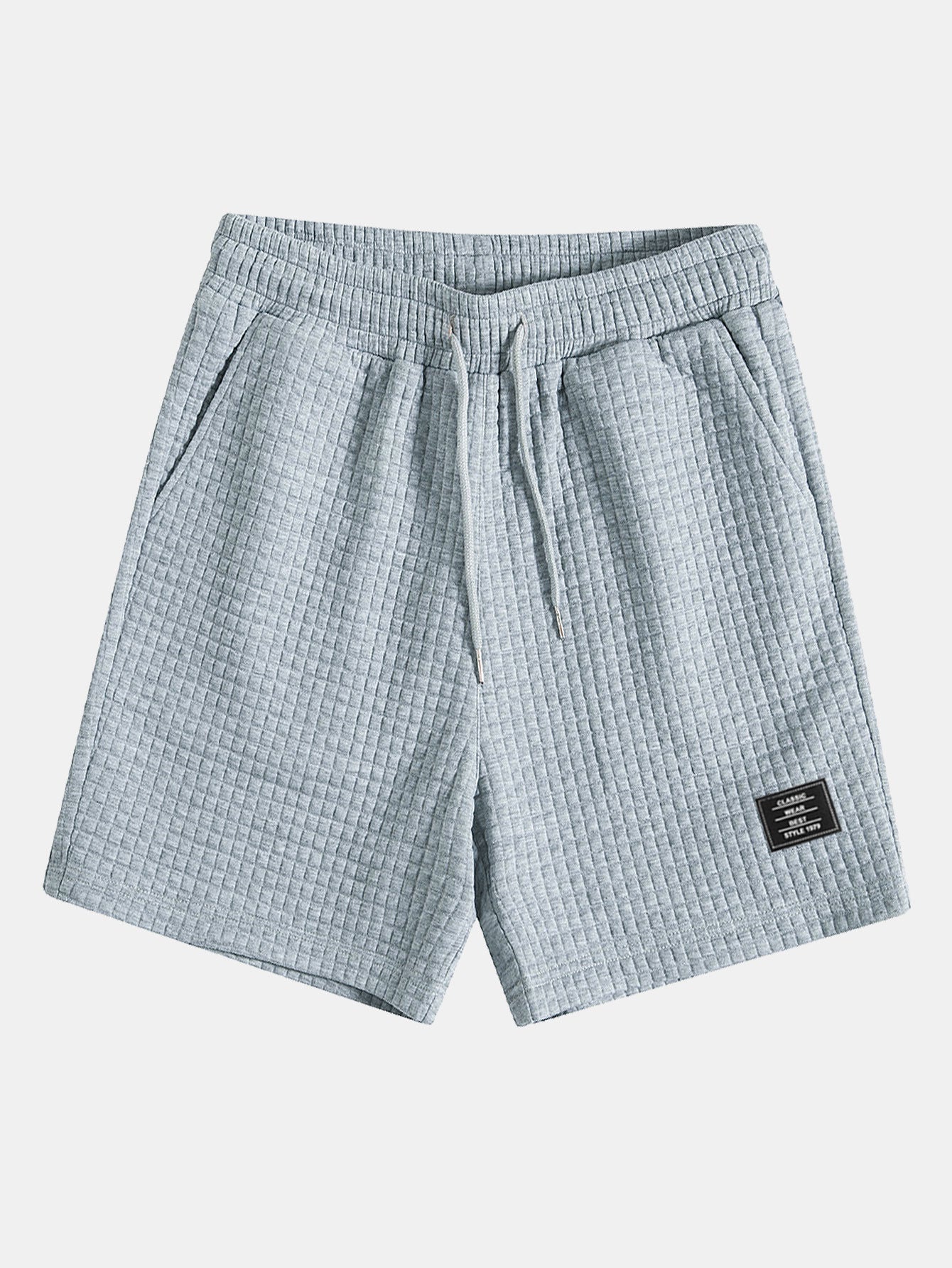 Ensemble t-shirt à capuche et short gaufré à poche kangourou