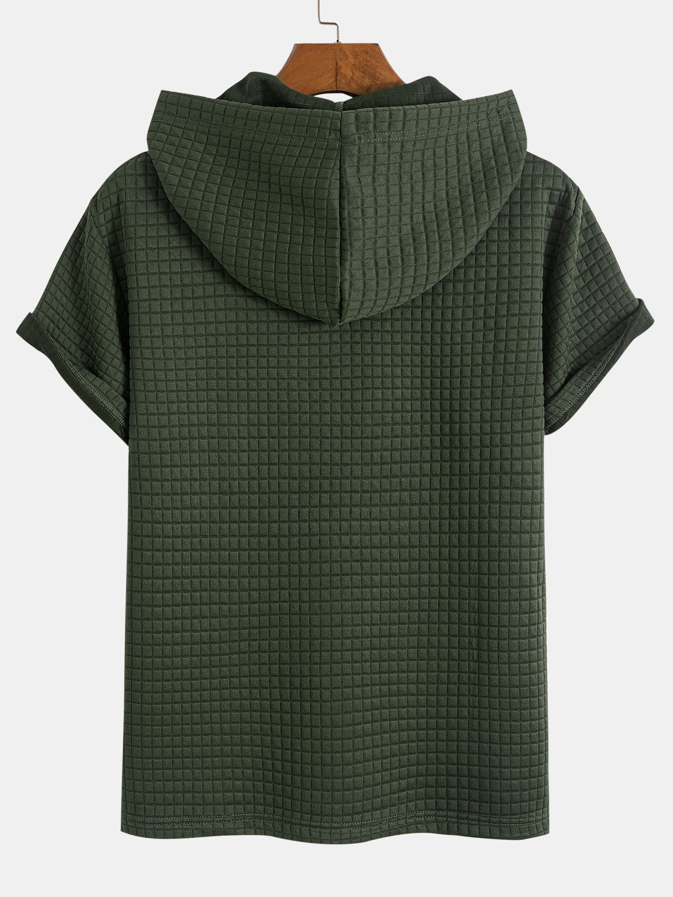 Ensemble t-shirt à capuche et short gaufré à poche kangourou