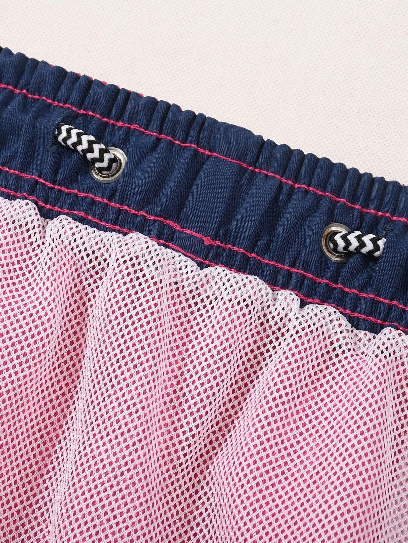 Ensemble t-shirt et short de bain imprimé palmiers – Tenue de plage d'été
