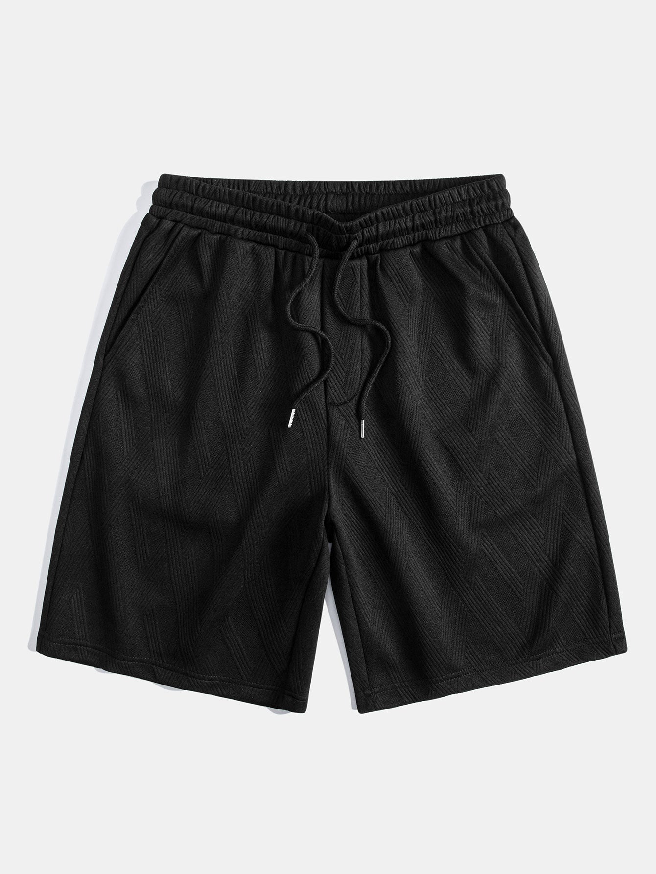 Ensemble t-shirt et short en jacquard diamant – Coupe décontractée pour homme