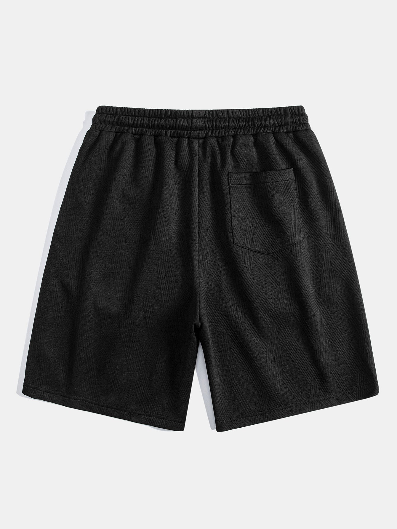Ensemble t-shirt et short en jacquard diamant – Coupe décontractée pour homme