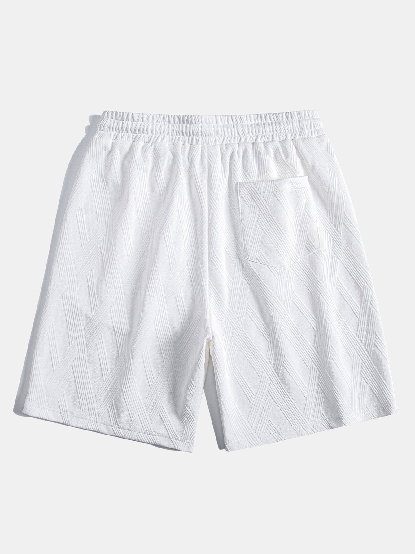 Ensemble t-shirt et short en jacquard diamant – Coupe décontractée pour homme
